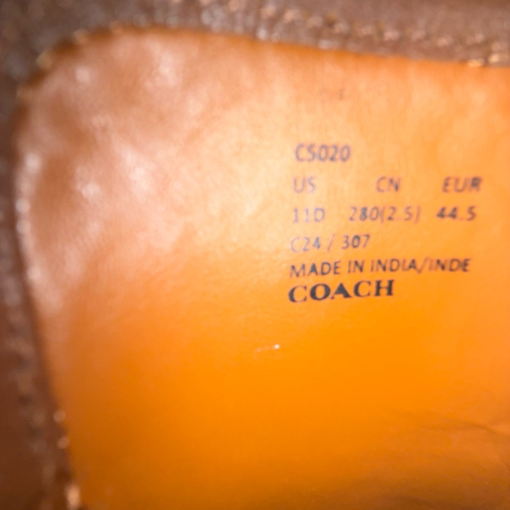 Coach Tanner Leather Loafers Saddle Brown Size 11D (CS020) (NIB) - Picture 4 of 13